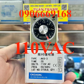 [LOẠI TỐT] Timer Rơle Thời Gian AH3-3 Điện 110VAC (Tặng Đế)