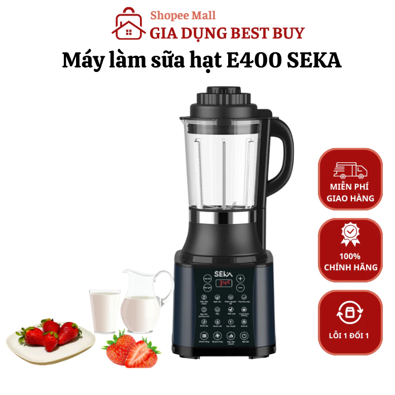 Máy làm sữa hạt đa năng SEKA E400 14in1, máy sữa hạt thông minh chính hãng, bảo Hành 24 Tháng