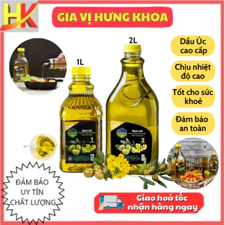 Dầu Ăn Oliu Hạt Cải Kankoo Cao Cấp Nhập Khẩu Úc Chai 1L/2L, Dầu Oliu An Toàn Cho Chiên, Xào, Nấu,...