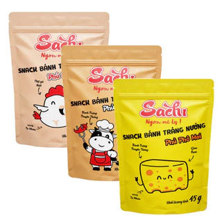 Snack bánh tráng nướng Sachi các vị gói 45g