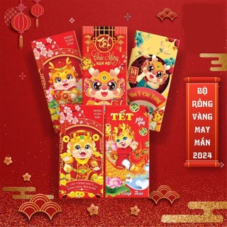 Combo 100 Bao lì xì tết GIÁP THÌN 2024 - Nhiều Mẫu Cực Đẹp