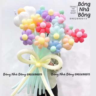 set 30 bóng giun tạo kiểu dài 31cm, bóng bay dài cao su kết hình giỏ hoa, hình thú, chú hề sinh nhật