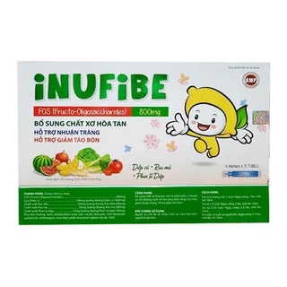 INUFIBE bổ sung chất xơ từ rau củ, hỏi trợ nhuận tràng, chống táo bón_Hộp 20 ống x10ml