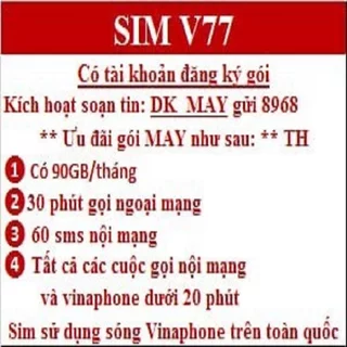 Sim Itelecom Vinaphone 3G 4G gói cước mới giá siêu rẻ v77 Miễn Phí Data Vào Mạng Gọi Điện Nhắn Tin Miễn Phí