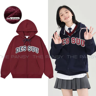 (SẴN) Áo hoodie zip Dessuu logo in chữ DESSUU trước ngực MÃ 063 tại The Pansy