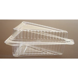 100 hộp nhựa TAM GIÁC đựng bánh, hộp nhựa PET dùng 1 lần