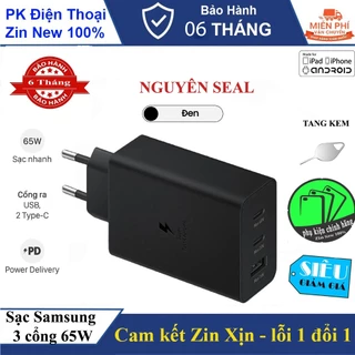 Củ sạc nhanh 3 cổng 65W SAMSUNG T6530 dùng cho S21 , S21 Ultra - Chuẩn Zin - BH 12 tháng