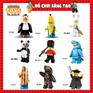 Xếp hình Minifigure hoá trang linh vật ngộ nghĩnh - Đồ Chơi Lắp Ghép Sáng Tạo - POGO 928-962