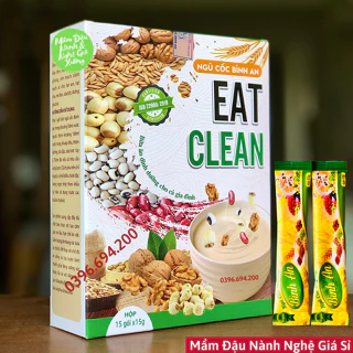 Hộp 15 gói Bột Ngũ Cốc Dinh Dưỡng Hỗ Trợ Giảm Cân, Dạng Gói Tiện Lợi Thơm Ngon Eatclean