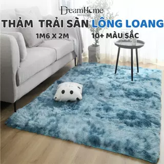 Thảm trải sàn lông loang 1m6x2m phòng khách phòng ngủ, thảm trang trí chụp ảnh lông ngắn mềm mượt Dreamhome