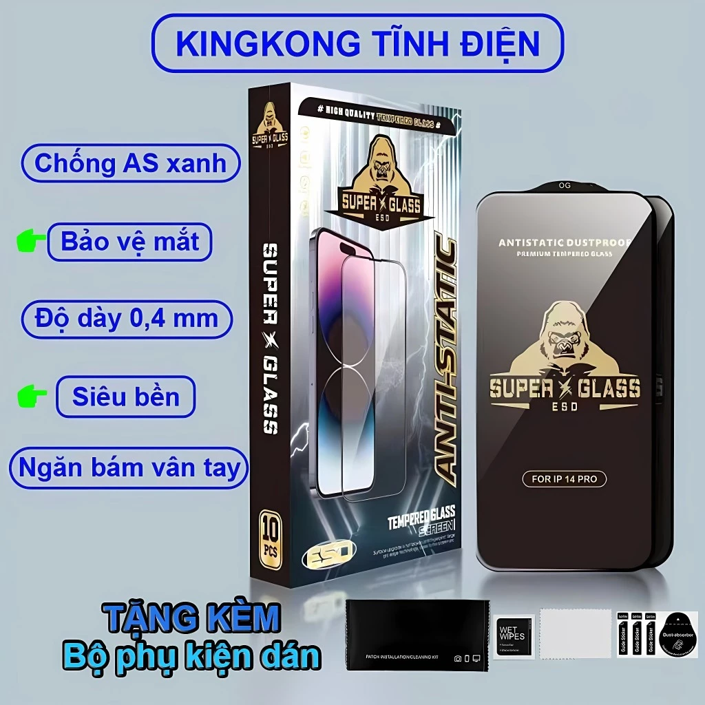 Cường lực Realme C1, C2, C11, C12, C15, C17, C20, C20A, C21, C21Y, C25 KINGKONG ĐEN chính hãng