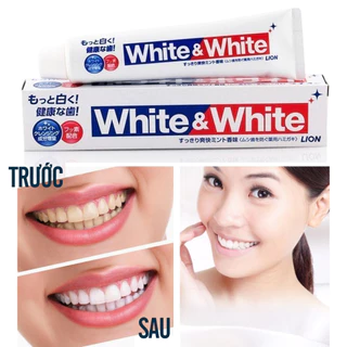 Kem đánh răng White and White LION Nhật Bản 150g