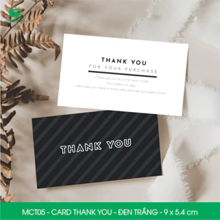 MCT05 - 9x5.4 cm - 50 Card Thank you, Thiệp cảm ơn khách hàng, card cám ơn cứng cáp sang trọng