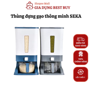 Thùng đựng gạo gia đình thông minh doron 208, dung tích 12l - tiện lợi, sang trọng