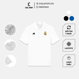 Áo polo logo thêu Real Madrid 2023/24 [ẢNH THẬT]