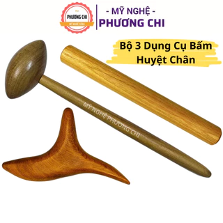 Dụng cụ ấn huyệt Chân, Búa gõ huyệt chân, Cây bấm huyệt bằng gỗ thơm | Mỹ Nghệ Phương Chi