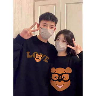 [Nỉ Chân Cua] Áo Đôi Sweater Gấu Pooh Nam Nữ Vải Nỉ Cao Cấp Form Rộng Unim Store - SW20