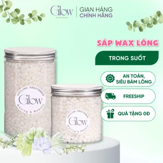 Sáp Wax Lông Nóng Trong Suốt GLOWWAXING Cao Cấp Bám Lông Tốt Hương Thơm Nhẹ Nhàng Tặng Que Phết Sáp CHE TÊN SẢN PHẨM