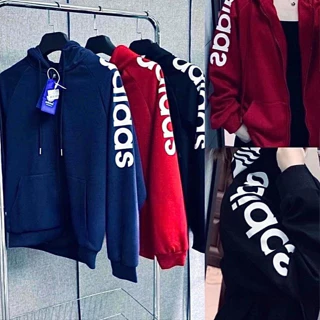 Áo Hoodie Zip Adidas Thể Thao Chất Vải Nỉ Cotton Cao Cấp, áo khoác hoode adidas nam nữ cực đẹp hot trend 2023