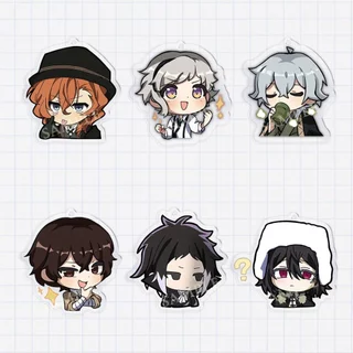 ( BIỂU CẢM) Móc dây treo điện thoại BUNGOU STRAY DOGS Văn hào lưu lạc mica trong acrylic in hình anime chibi xinh xắn