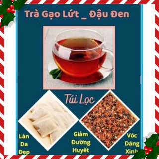 Trà Gạo Lứt Đậu Đen, 40 Túi Lọc, Đẹp Da, Giảm Cân