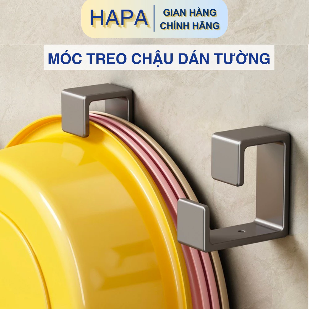 Móc treo chậu đa năng móc treo đồ chất liệu nhôm hàng không dán tường không cần khoan chịu lực siêu tốt