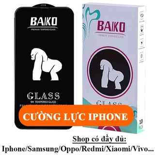 Kính Cường lực KK BAIKO full màn iphone 6/ 6s/ 7/ 8 plus/ x/ xs/ 11/ 12/ 13/ 14/ 15 promax