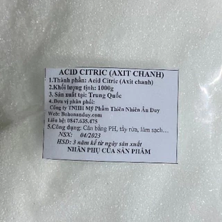 Axit chanh, axit citric, bột chanh, bột tạo chua - 1000g