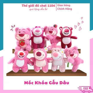 Móc khóa gấu bông gấu dâu nằm cute giá rẻ