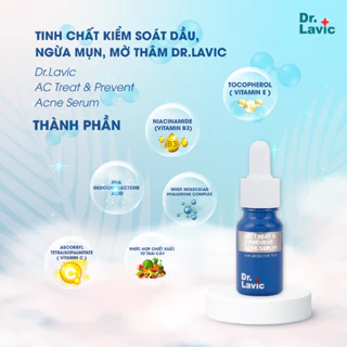 Serum ngừa mụn Dr.Lavic AC Treat & Prevent Acne kiềm dầu, chống tái phát mụn mờ thâm 10ml DR958