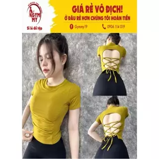 Áo Croptop Nhún Chéo Lưng Thể Thao Tập Gym-Yoga-Aerobic ⚡️ Hàng xuất khẩu ⚡️