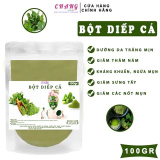 Bột Diếp Cá sấy lạnh 100% Organic 100gr, Mặt nạ diếp cá hữu cơ giảm mụn, trắng da, mờ thâm sạm - Chang Organic