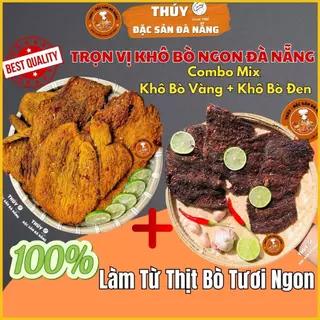 Trọn Vị Bò Khô Ngon Đà Nẵng Combo Mix Vị Khô Bò Vàng Và Khô Bò Đen Ngon Chuẩn Xuất Sắc Nhà Thúy Đặc Sản Đà Nẵng