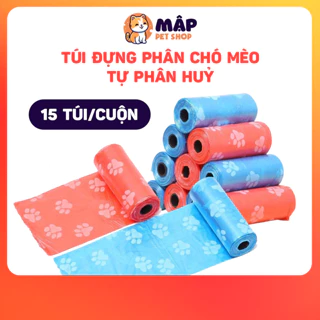 Túi đựng phân chó mèo tự phân huỷ ( 15 túi / 1 cuộn )