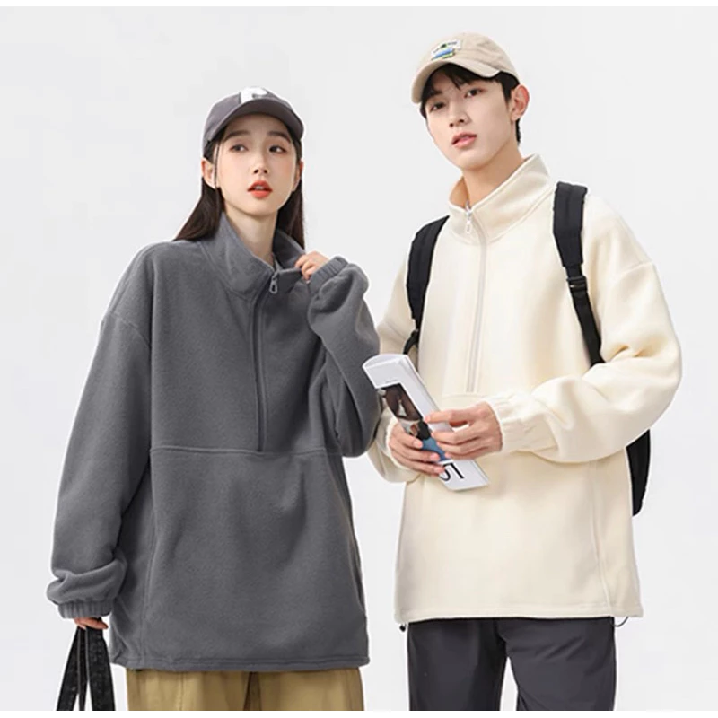 Áo polo unisex chất liệu nỉ trẻ trung, cá tính, phong cách Ulzzang, nam nữ đều mặc được