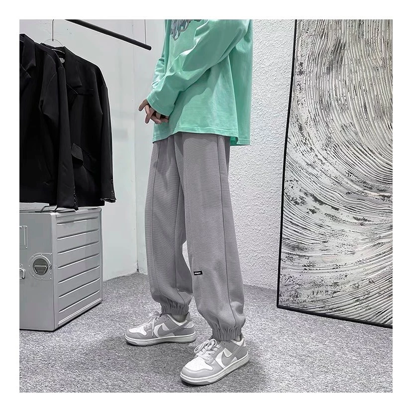 Quần Ống Rộng Nam Nữ Logo PPDAOJIA  APT Unisex Quần Jogger Unisex Chất Liệu Vải Tổ Ong Phong Cách Hàn Quốc