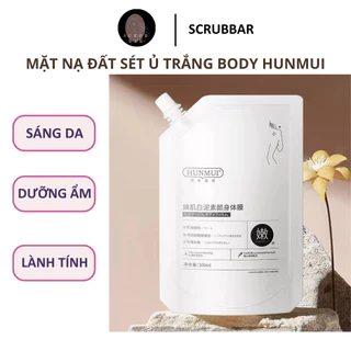 Mặt nạ ủ trắng da body đất sét Hunmui tắm trắng cơ thể chứa Niacinamide 300ml Kallynbeauti