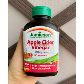 Jamieson giấm táo Apple cider vinager + chromium, hộp 120 viên