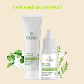 [ CHÍNH HÃNG ] Tinh chất chấm mụn Truesky Tea Tree Oil chiết xuất tràm trà 10ml + rau má 50gam