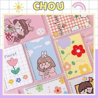 Sổ tay ghi chép A5 CHOU, Sổ lò xo dễ thương tiện lợi nhiều mẫu C155