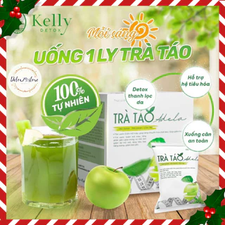 TRÀ TÁO XANH GIẢM CÂN ADELA Kelly Detox, giảm mỡ, định hình eo, kiểm soát cân nặng [chính hãng]