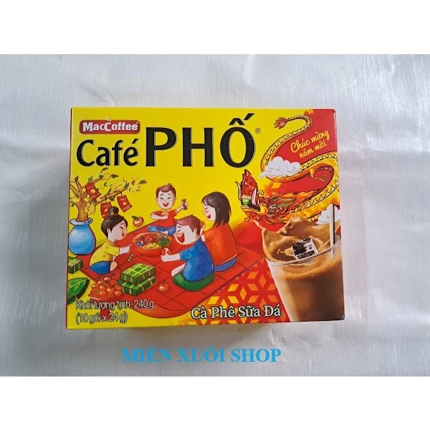 Hộp Cafe Phố sữa đá hộp 10gói x 24g