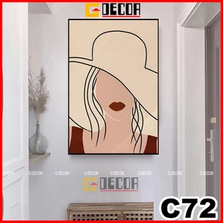 Tranh treo tường canvas 1 bức hiện đại, tranh trừu tượng trang trí phòng khách, phòng ngủ, store C72