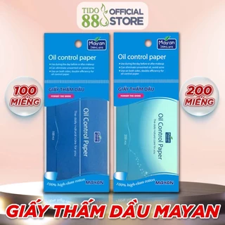 Giấy thấm dầu Mayan loại bỏ dầu thừa trên da Oil Control Paper NPP Tido 88