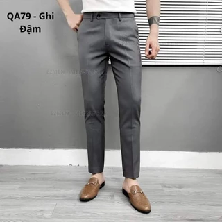 Quần âu nam cao cấp chất vải chéo 81 , fom slimfit ống côn , co giãn nhẹ , công sở hàn quốc