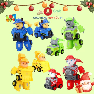 Đồ chơi chó cứu hộ Paw Patrol lắp ráp biến hình 2 trong 1, đồ chơi cho bé thảo sức vui chơi và lắp ghép (mẫu lẻ túi)