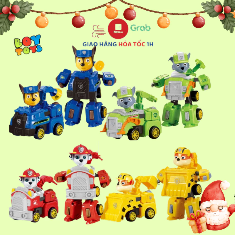 Đồ chơi chó cứu hộ Paw Patrol lắp ráp biến hình 2 trong 1 cho bé thỏa sức vui chơi