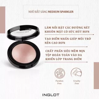 Nhũ bắt sáng dành cho mặt,body Medium Sparkler Highlighter Inglot (3.4g)