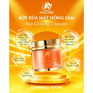 Bột Rửa Mặt Amee Skin Chính Hãng Nhân Sâm Và Nhụy Hoa Nghệ Tây Tái Tạo Da 100gr