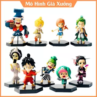 Mô hình OnePiece Bộ 9 nhân vật One Piece chibi - Cao 7-14cm - nặng 500Gram - Figure OnePiece - No Box